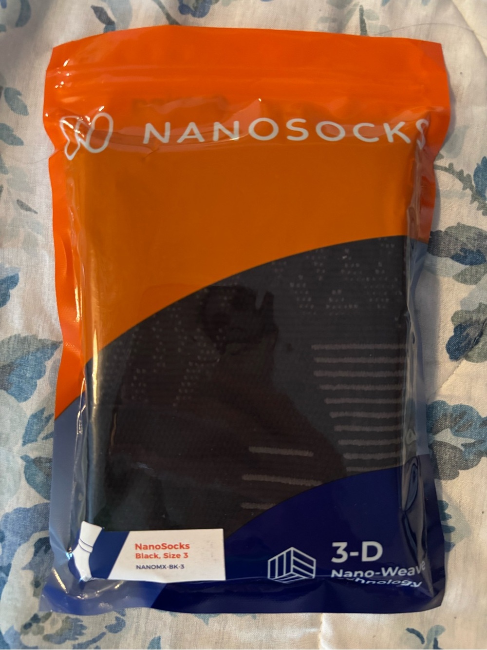 NWT NanoSocks Compression Socks Black Size 3 Ankle Support